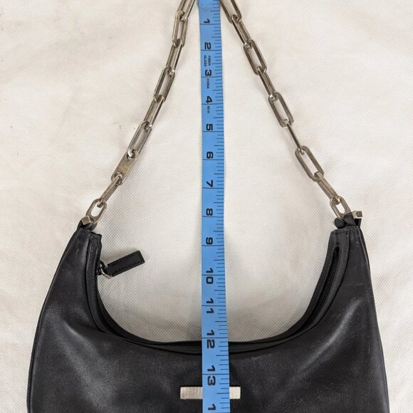 Authentic Vintage GUCCI Hobo Leather Chain Shoulder Bag Made in Italy - Picture 12 of 15